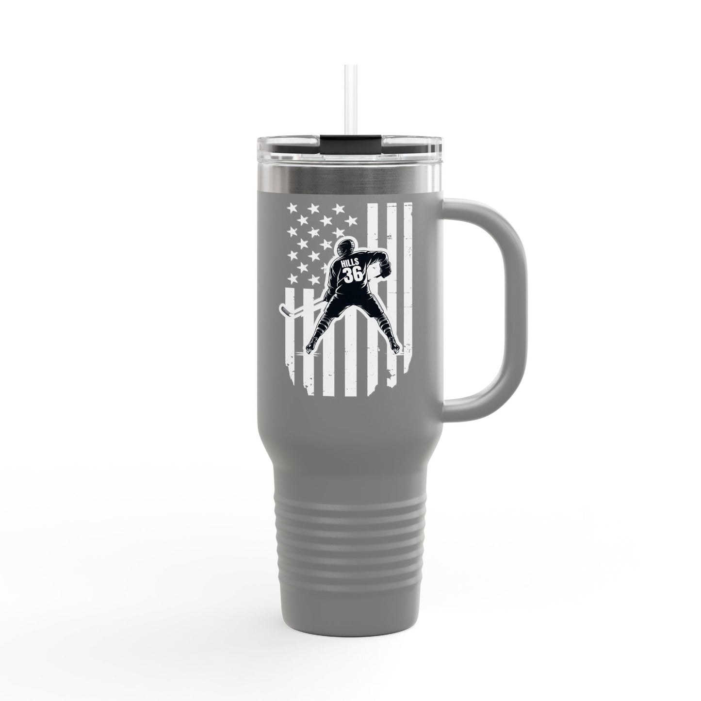 ***CUSTOM*** Patriotic Insulated Travel Mug - 40oz with Vintage Design for Sports Enthusiasts