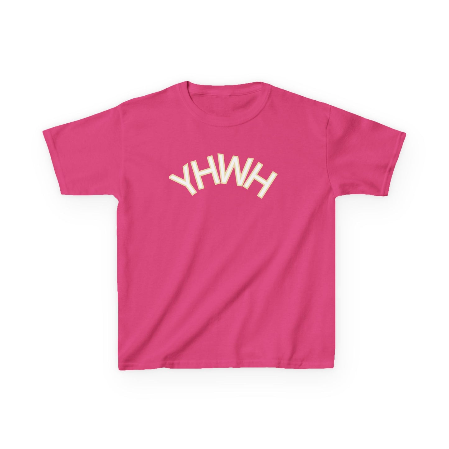 YHWH Kids Heavy Cotton Tee - Faith-Inspired Black T-Shirt for Everyday Wear
