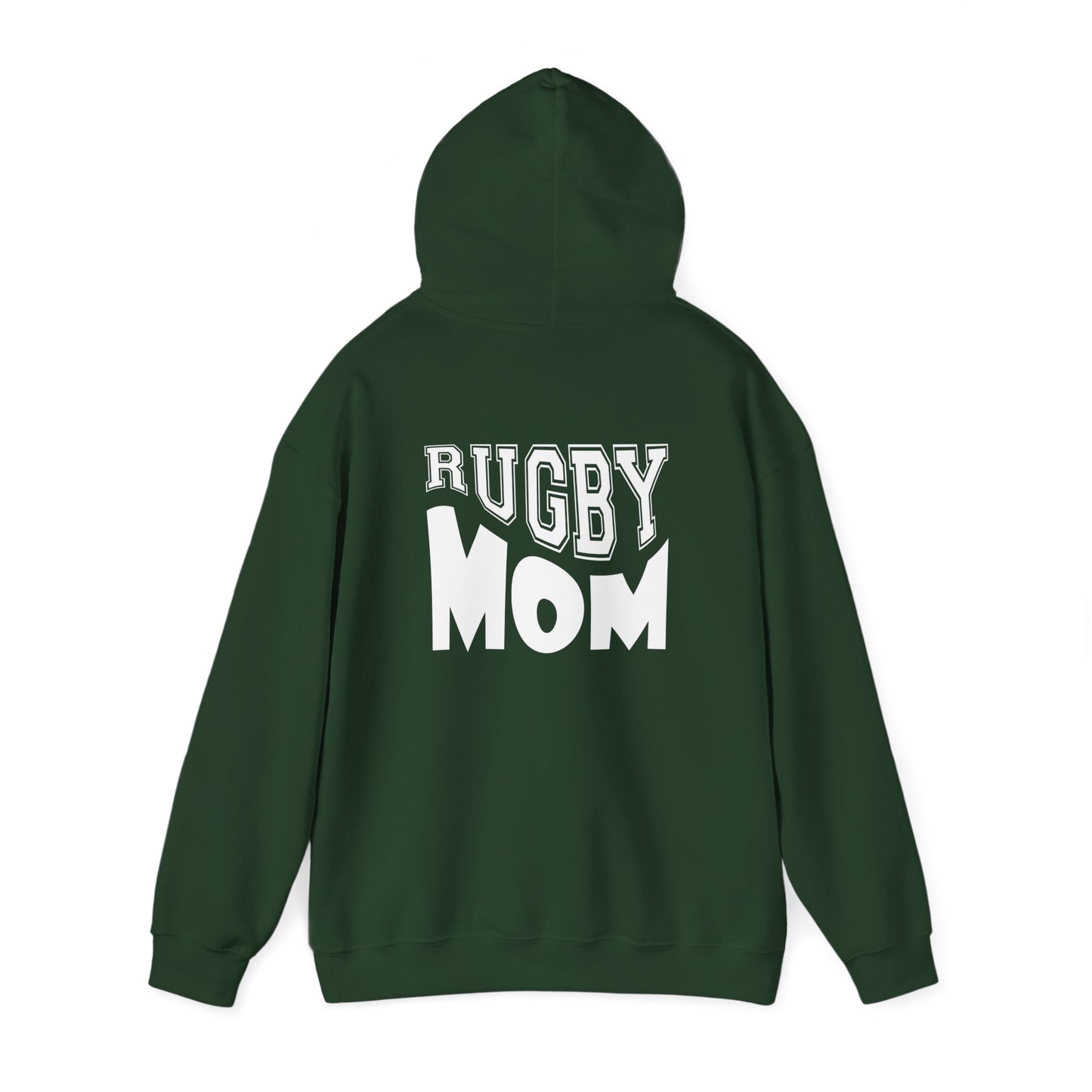 Rugby Mom America Hooded Sweatshirt | Unisex Heavy Blend | Sports Gift