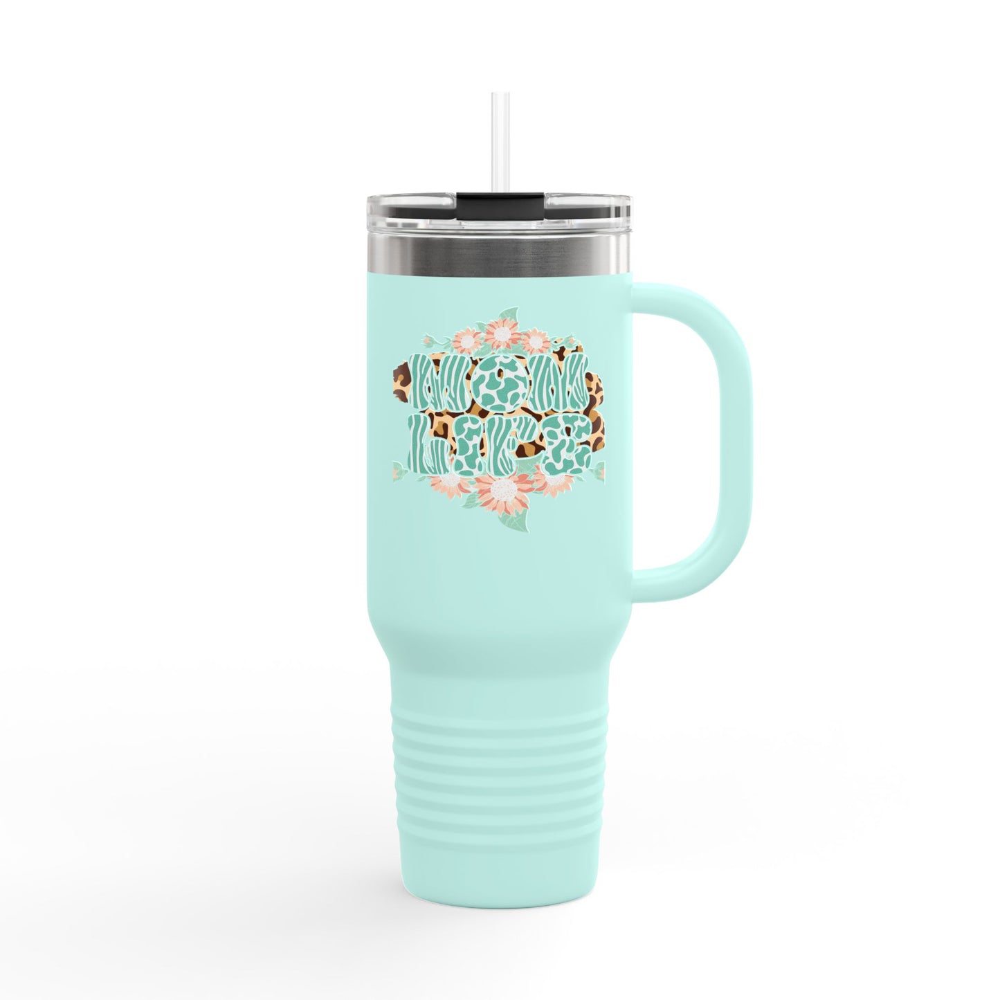 Floral Insulated Blessed MomTravel Mug - 40oz with Fun Travel Graphics
