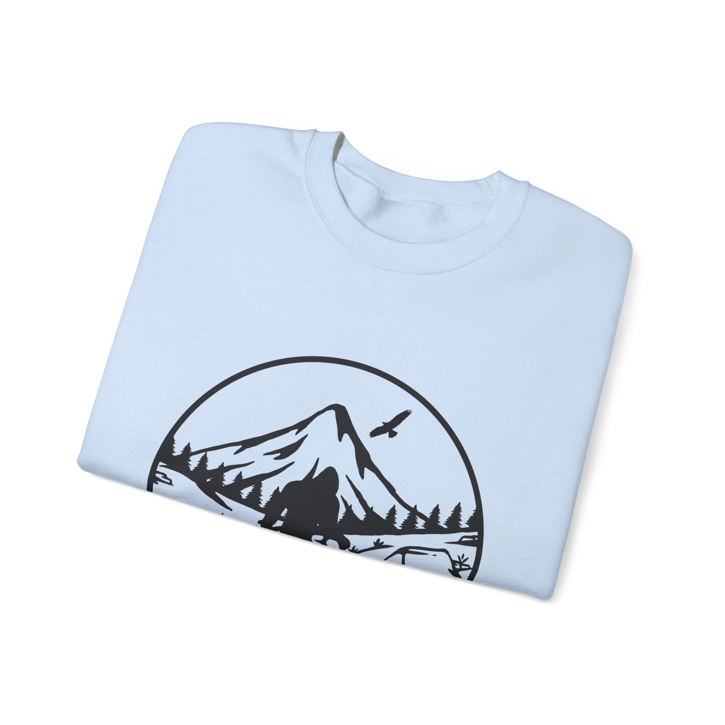 Bigfoot Adventure Unisex Heavy Blend™ Crewneck Sweatshirt – Cozy Outdoor Vibes