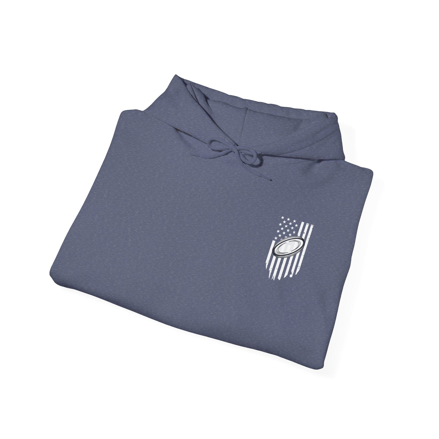 Rugby Mom America Hooded Sweatshirt | Unisex Heavy Blend | Sports Gift