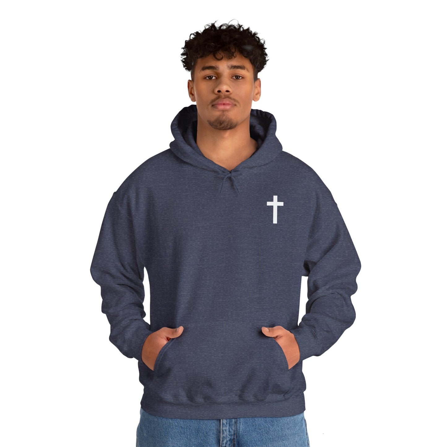 Faith Cross Unisex Heavy Blend™ Hooded Sweatshirt - Comfortable & Stylish for All Occasions