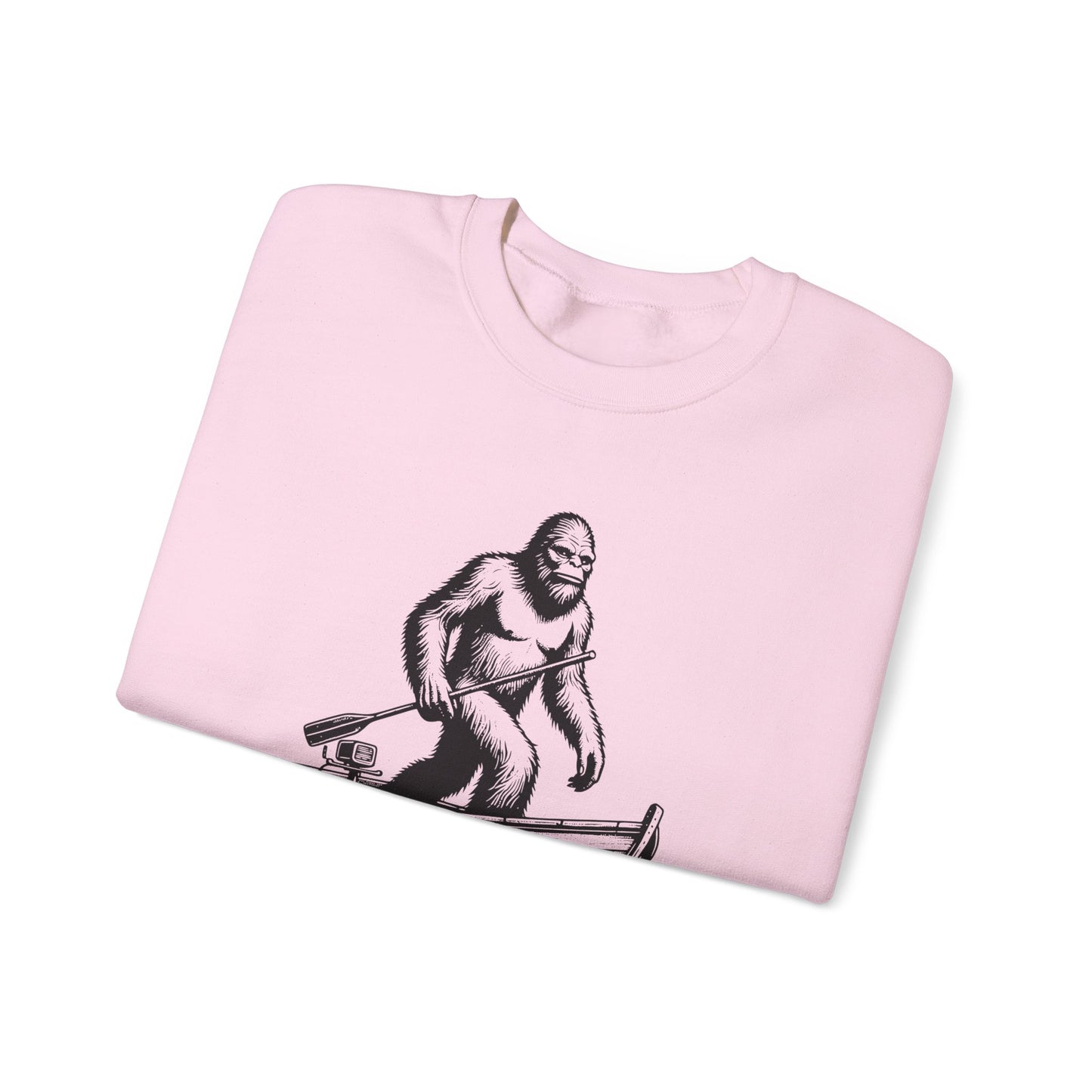 Bigfoot Fishing Adventure Crewneck Sweatshirt - Unisex, Cozy Apparel for Outdoorsy Fans