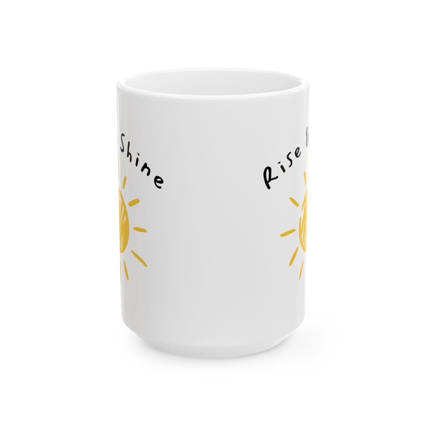 Sunshine Ceramic Mug – "Rise & Shine" – Perfect for Morning Motivation