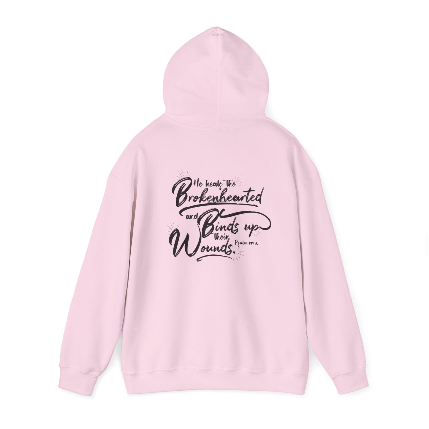 Faith & Comfort Unisex Hooded Sweatshirt - Healing Heart Design