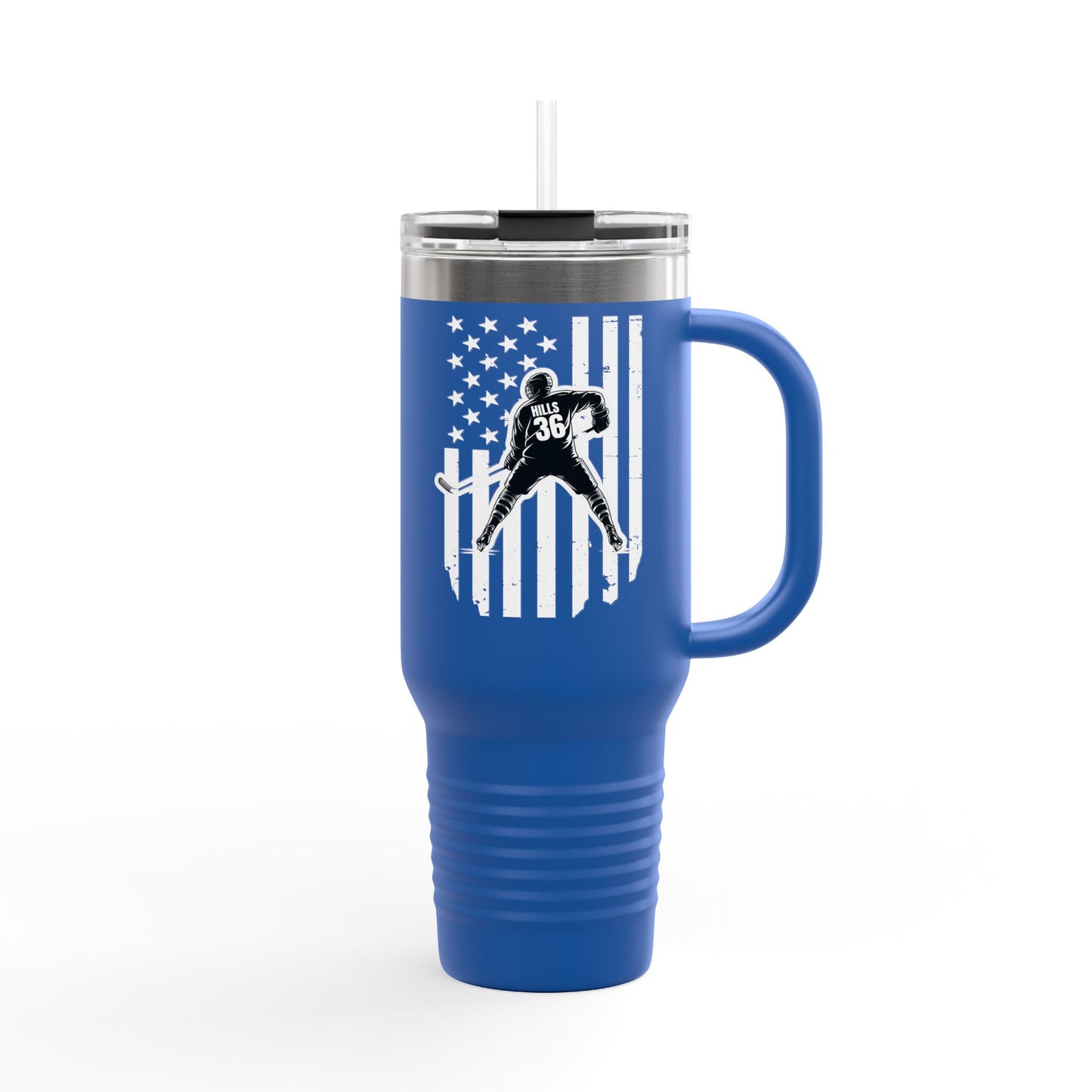 ***CUSTOM*** Patriotic Insulated Travel Mug - 40oz with Vintage Design for Sports Enthusiasts