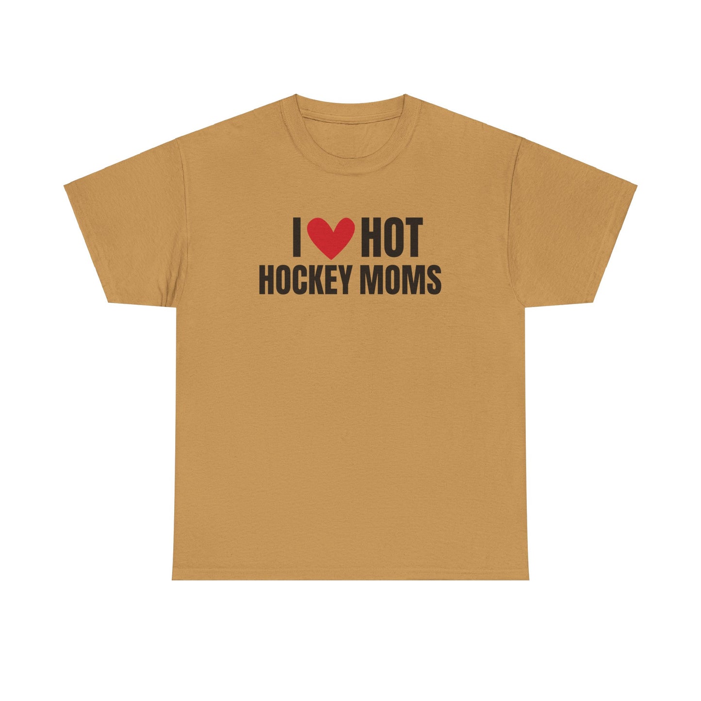 I ❤️ Hot Hockey Moms Unisex Heavy Cotton Tee