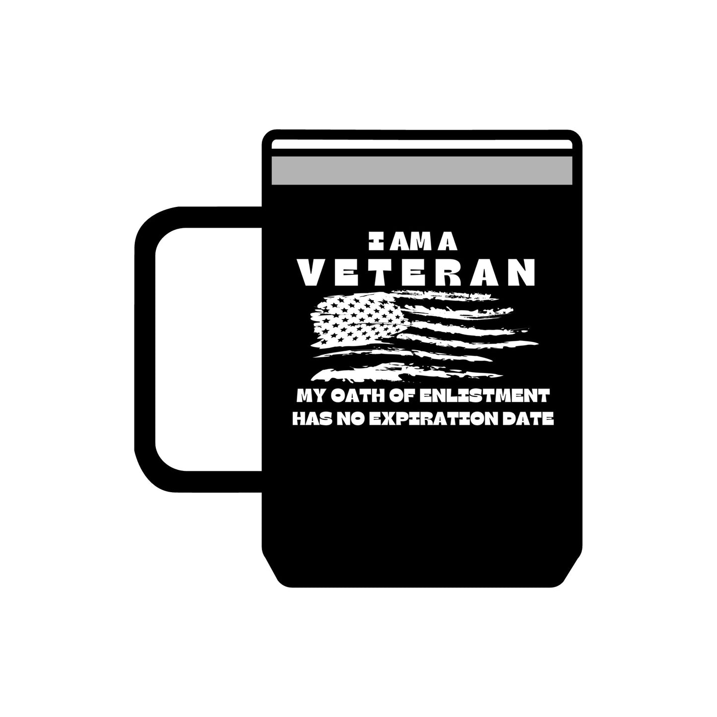 Veteran's Pride Coffee Mug Tumbler - 15oz Red | Oath of Enlistment Design