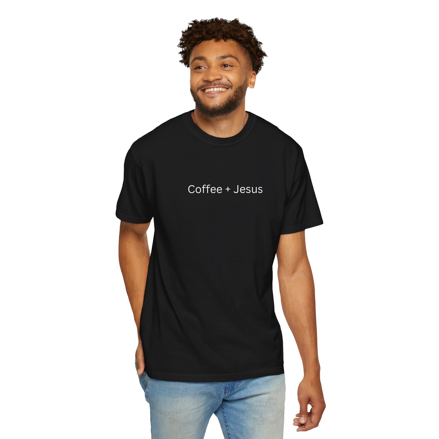 Coffee + Jesus Unisex Garment-Dyed T-Shirt