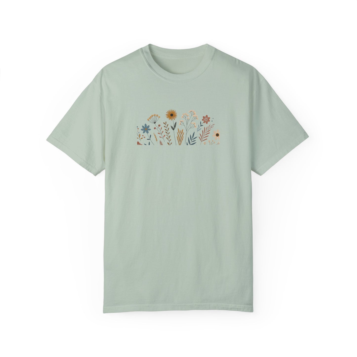Botanical Floral Unisex T-Shirt - Garment-Dyed Nature-Inspired Tee