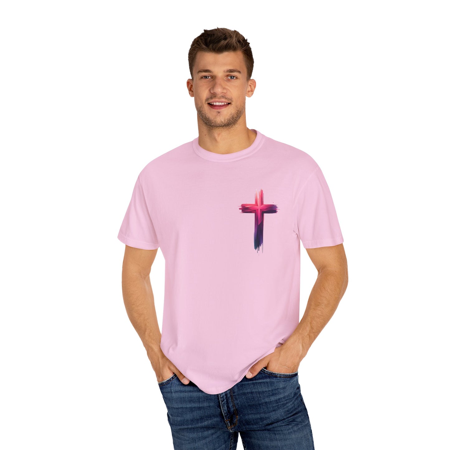 Vibrant Lion & Cross Unisex T-Shirt - Faith-Inspired Tees for Everyday Wear