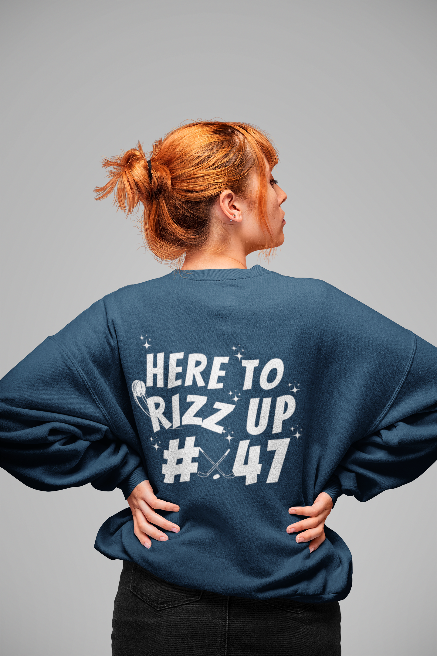 *** CUSTOM*** Unisex Heavy Blend™ Crewneck Sweatshirt - Hockey Rizz Up #47 Hockey Design