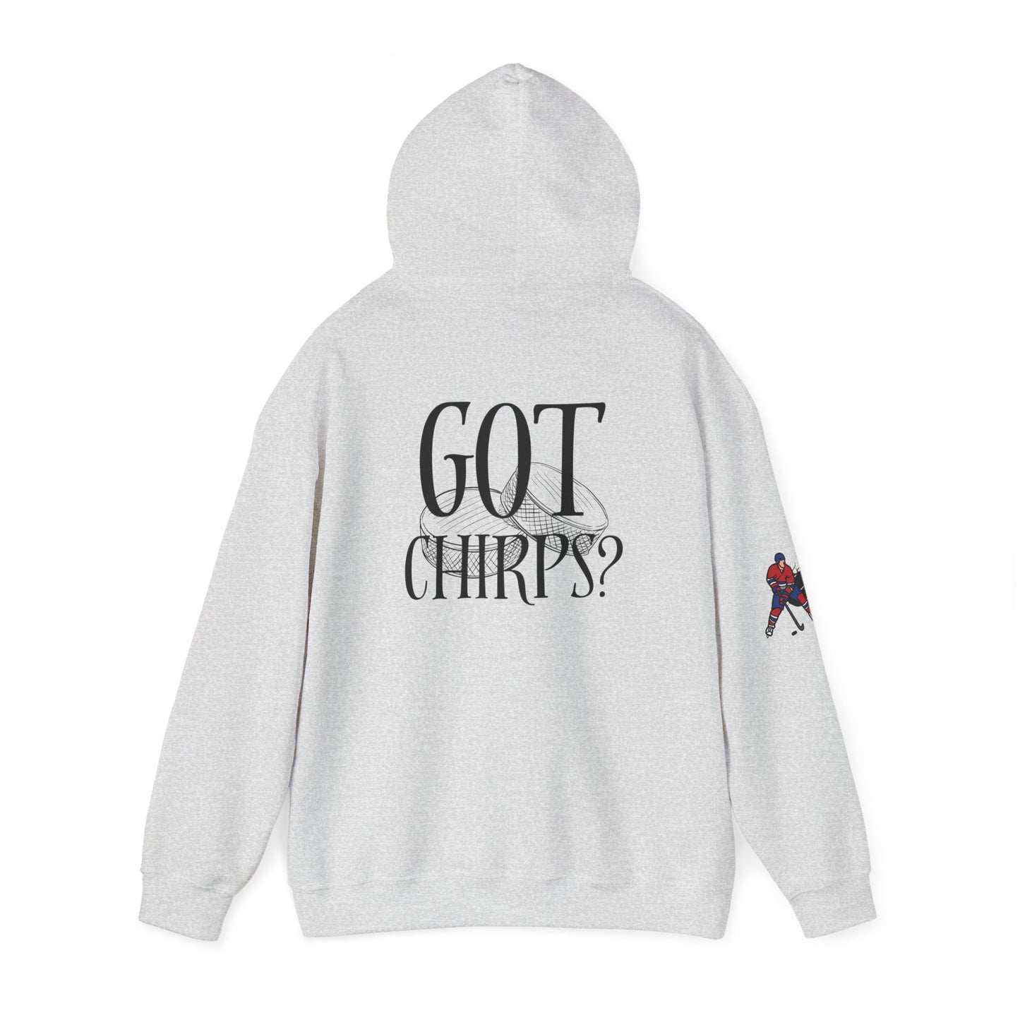 Spokane Chiefs Red Hockey Sweatshirt | Unisex Heavy Blend™ Hooded Sweatshirt for Fans " Got Chirps?"
