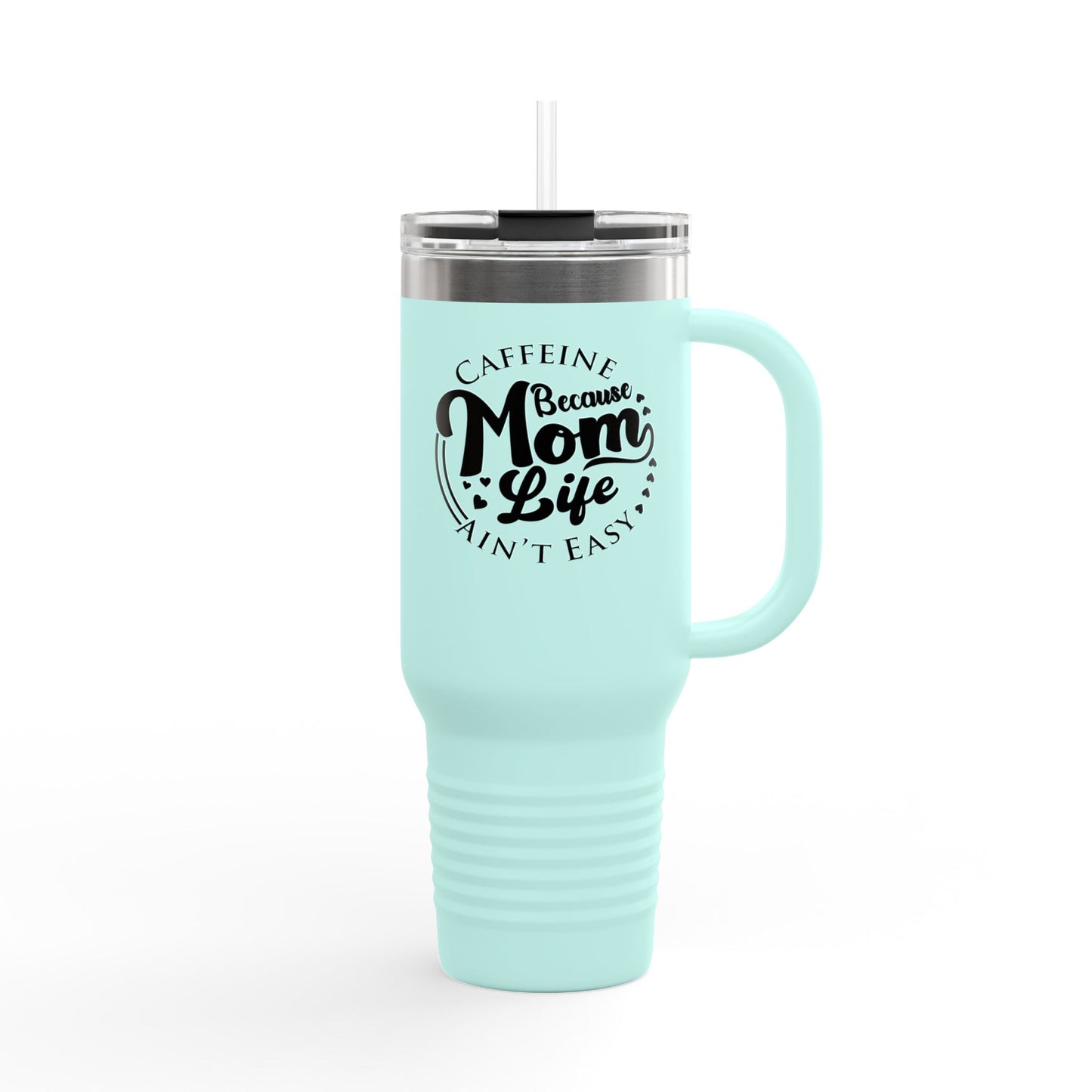 Caffeine Mom Life Insulated Travel Mug - 40oz Coffee Tumbler