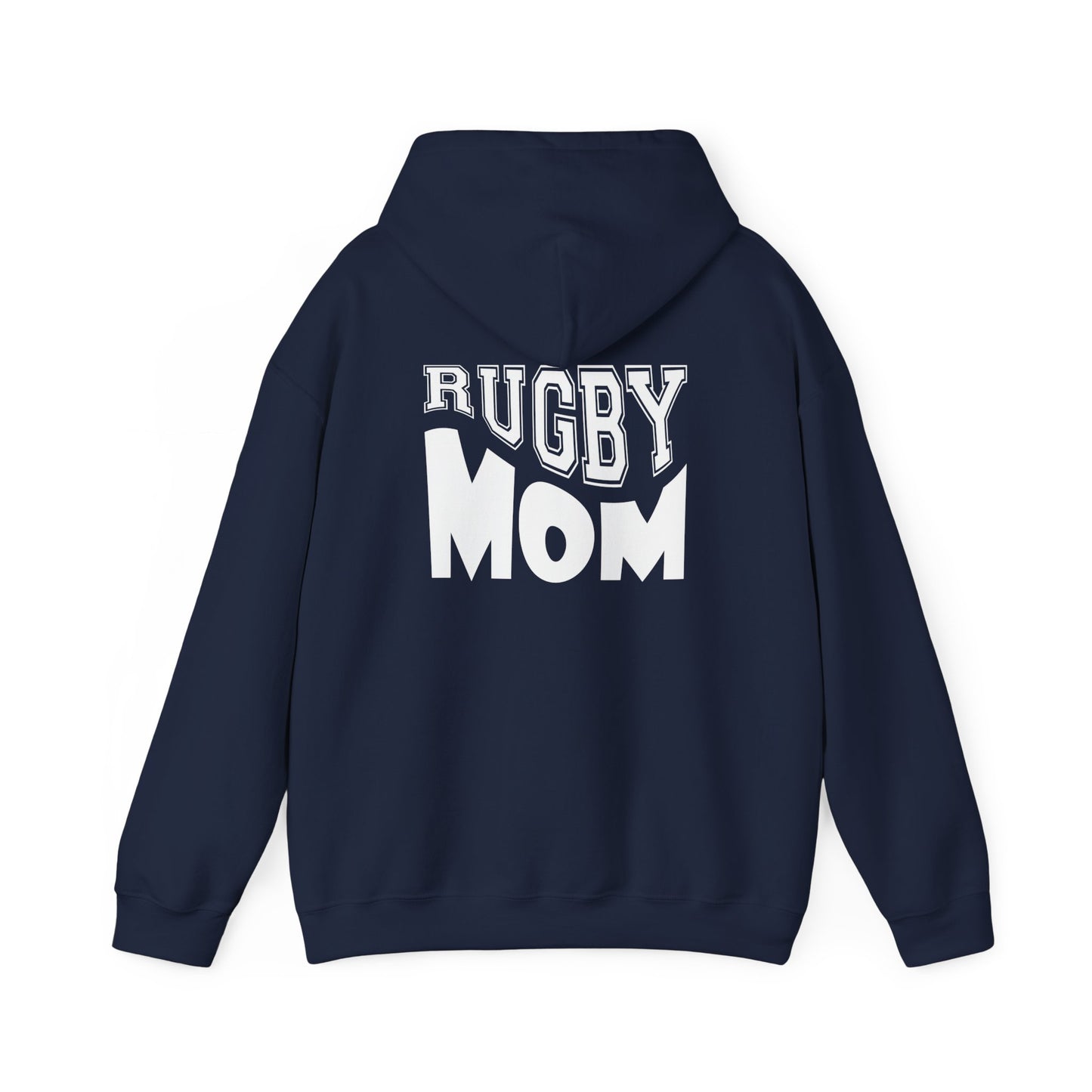 Rugby Mom America Hooded Sweatshirt | Unisex Heavy Blend | Sports Gift