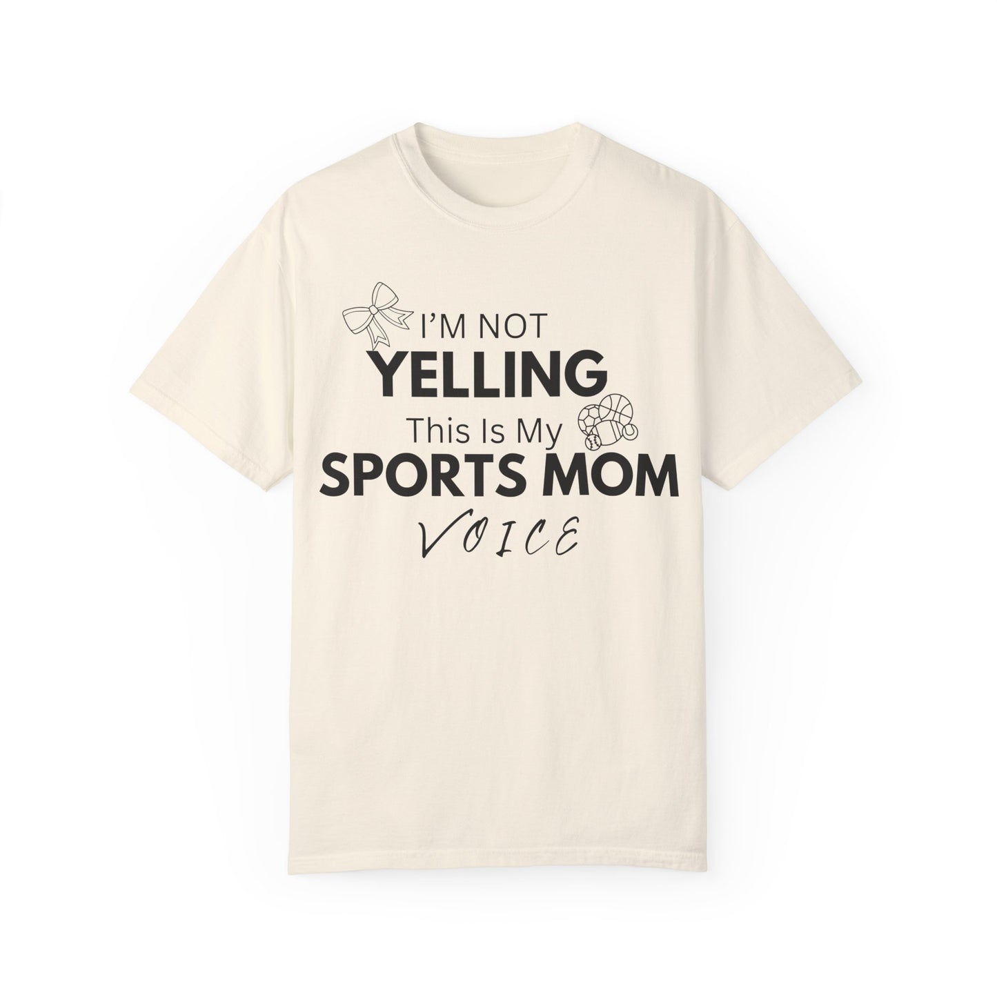 Sports Mom Voice T-Shirt - Unisex Garment-Dyed Tee for Active Moms