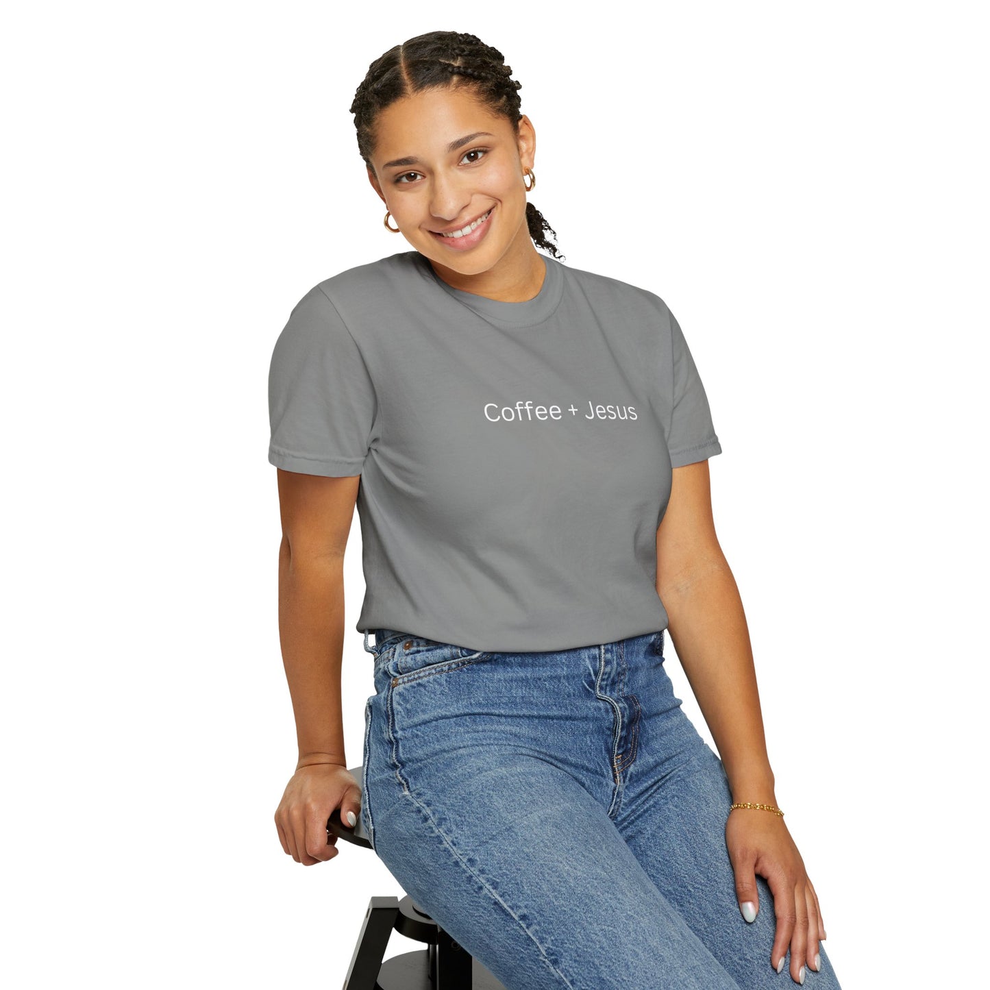 Coffee + Jesus Unisex Garment-Dyed T-Shirt