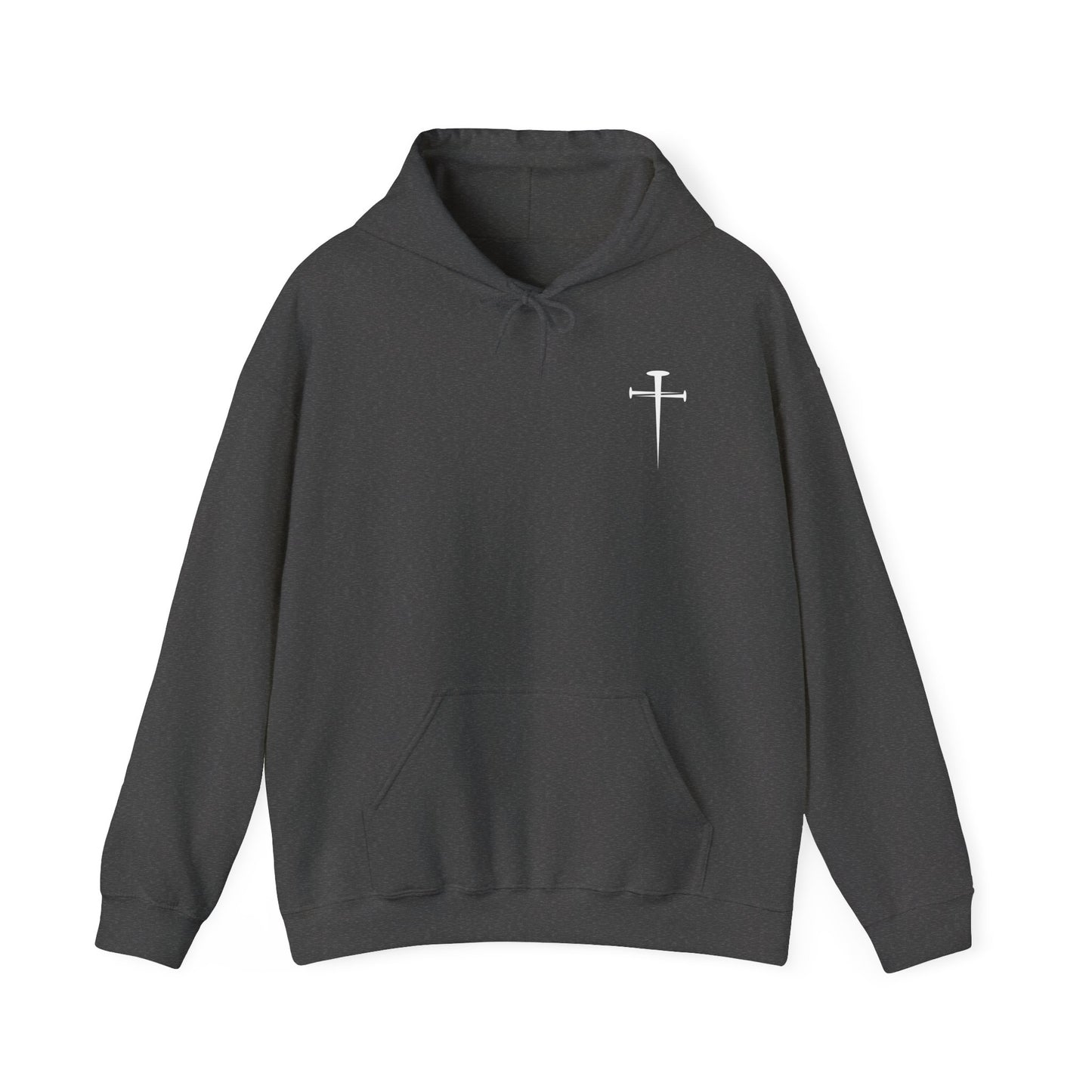 Unisex Heavy Blend™ Hooded Sweatshirt - Minimalist Design with Cross Logo