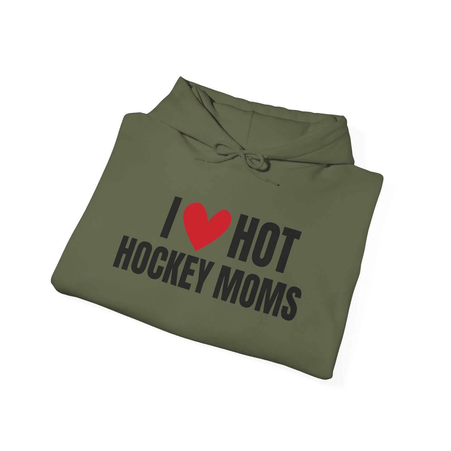I ❤️ Hot Hockey Moms Unisex Hooded Sweatshirt