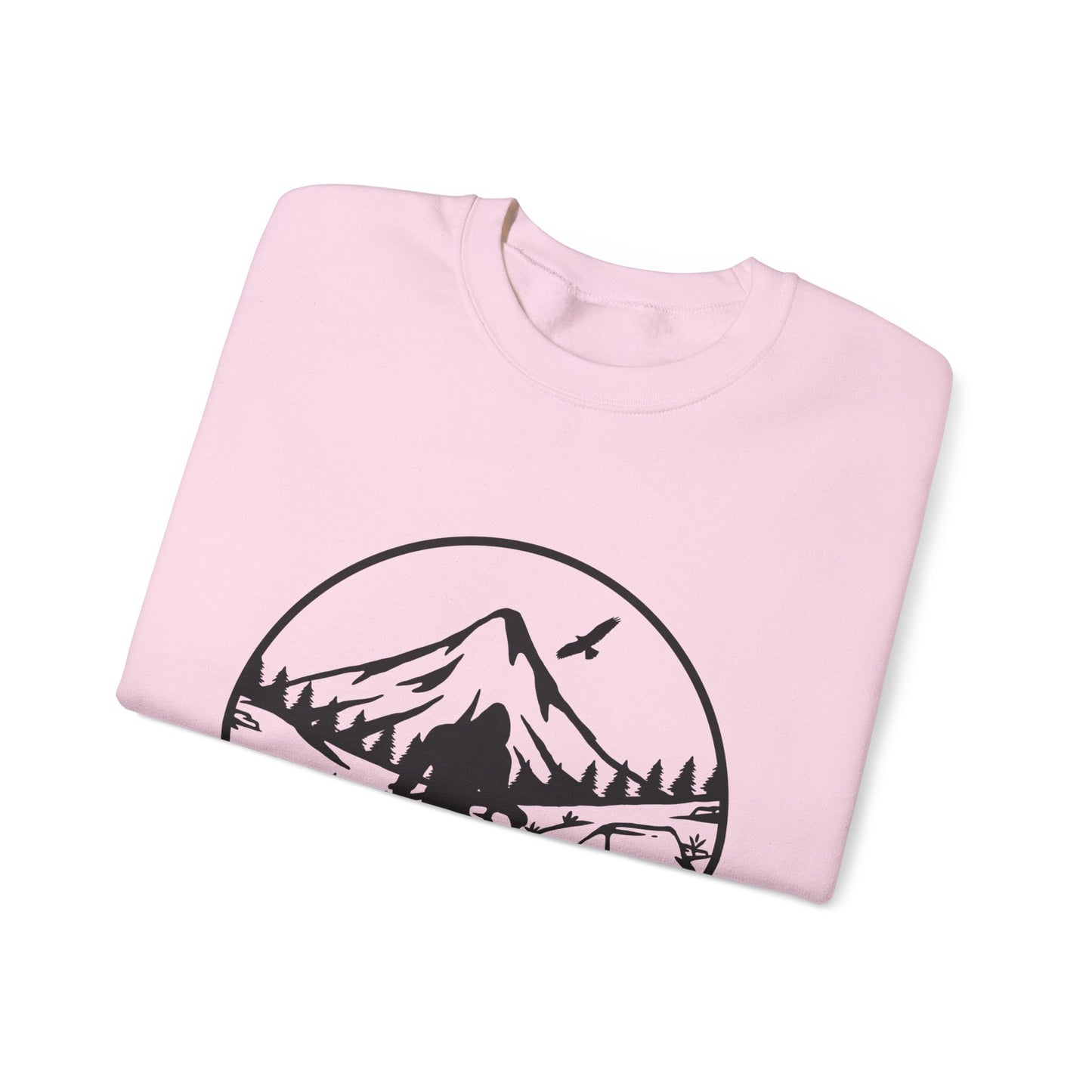 Bigfoot Adventure Unisex Heavy Blend™ Crewneck Sweatshirt – Cozy Outdoor Vibes