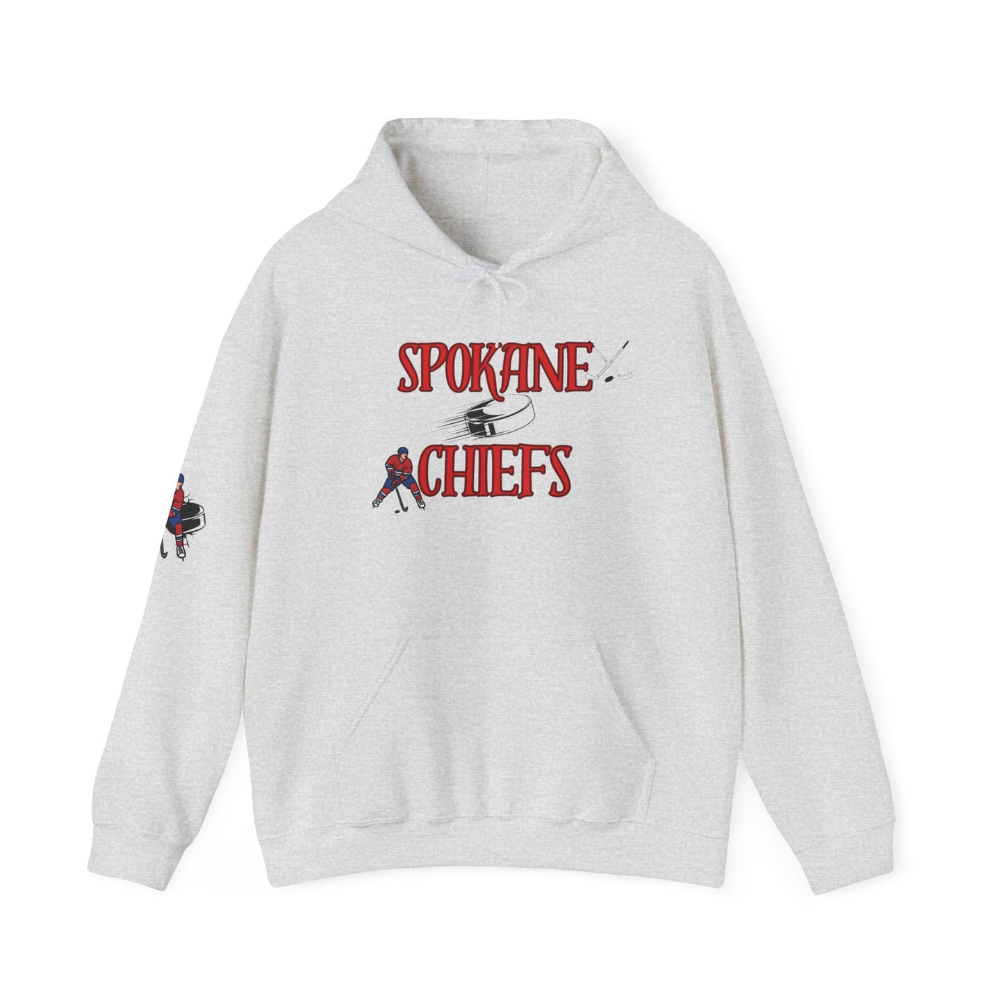 Spokane Chiefs Red Hockey Sweatshirt | Unisex Heavy Blend™ Hooded Sweatshirt for Fans " Got Chirps?"