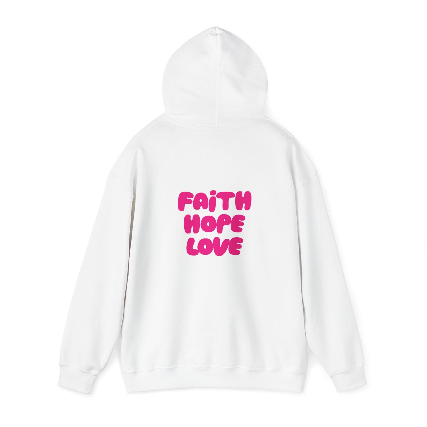 Faith Hope Love Unisex Hooded Sweatshirt - Cozy Inspirational Apparel