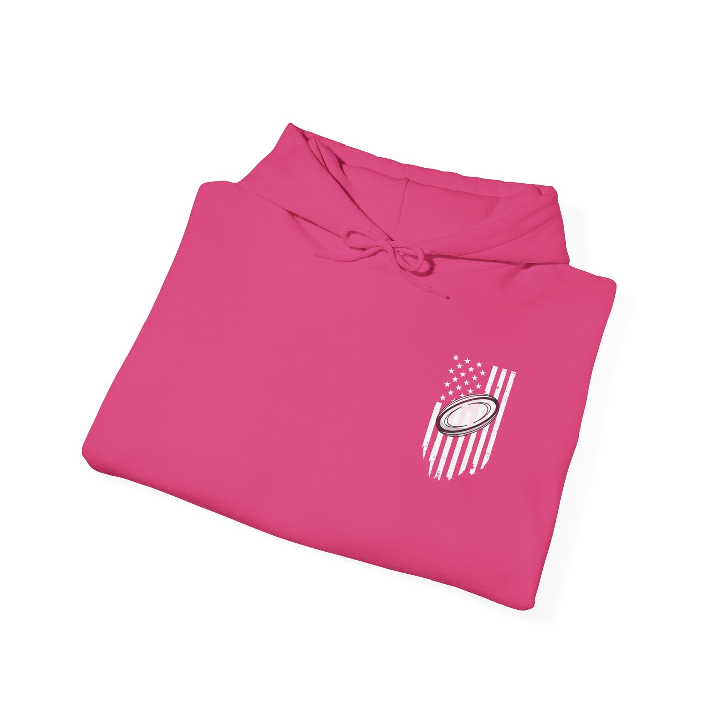 Rugby Mom Hoodie – Unisex Heavy Blend™ Sweatshirt with American Flag Design
