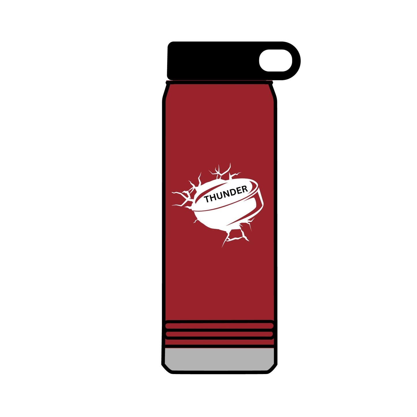 ***CUSTOM TEAM** Hockey Patriotic 32oz Water Bottle - Red, USA Design for Active Lifestyles