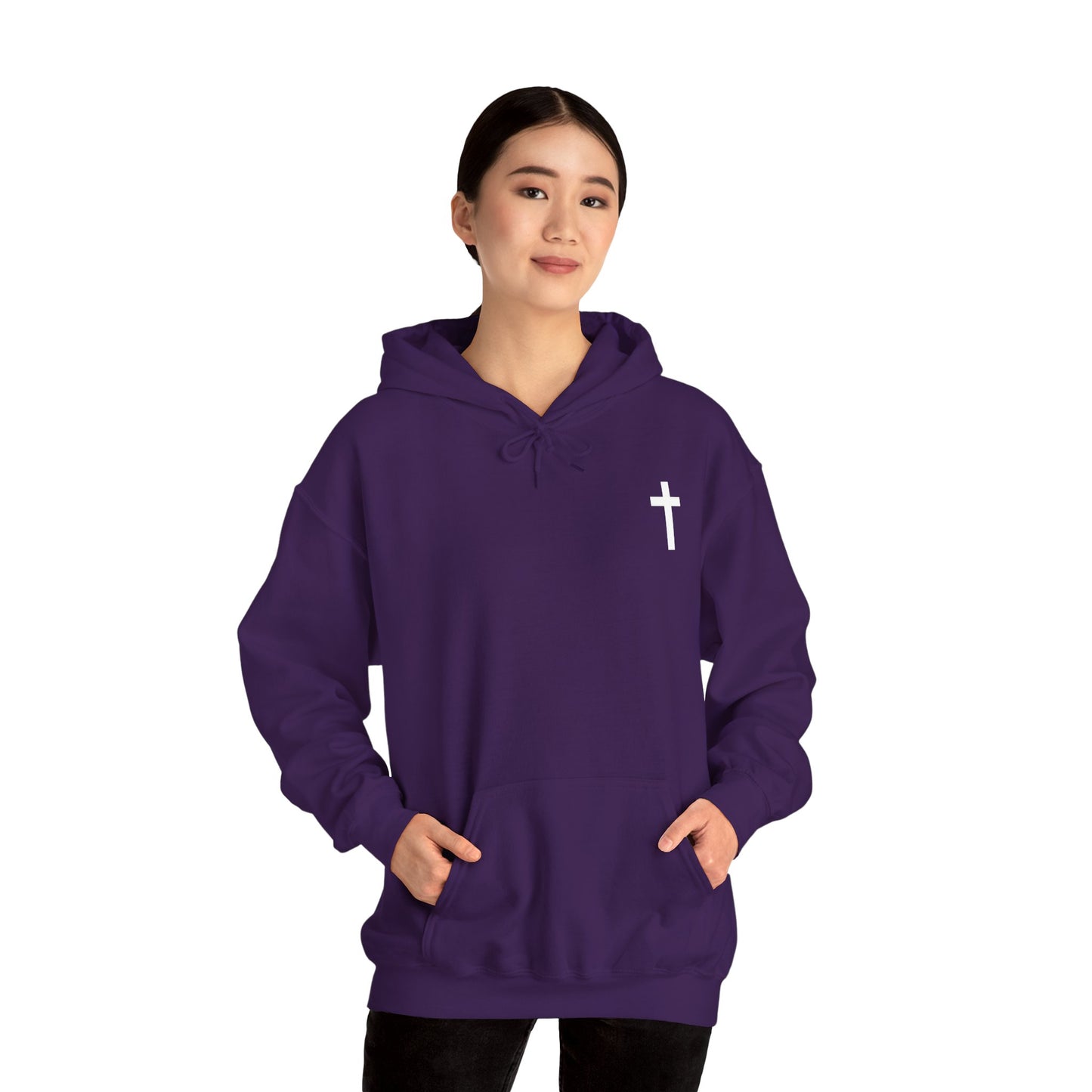 Faith Cross Unisex Heavy Blend™ Hooded Sweatshirt - Comfortable & Stylish for All Occasions