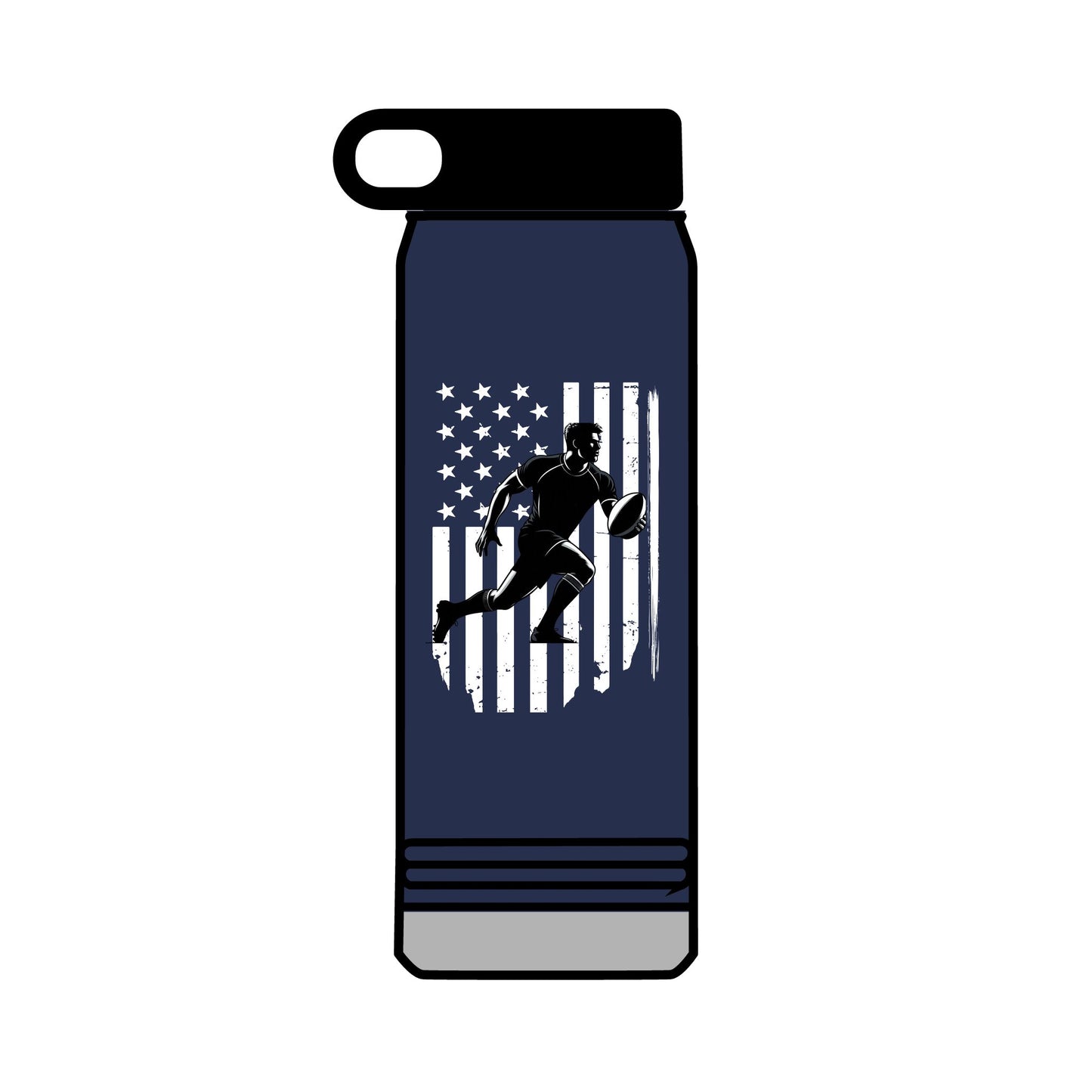 Athletic 32oz Water Bottle with American Flag Design - Perfect for Sports Fans