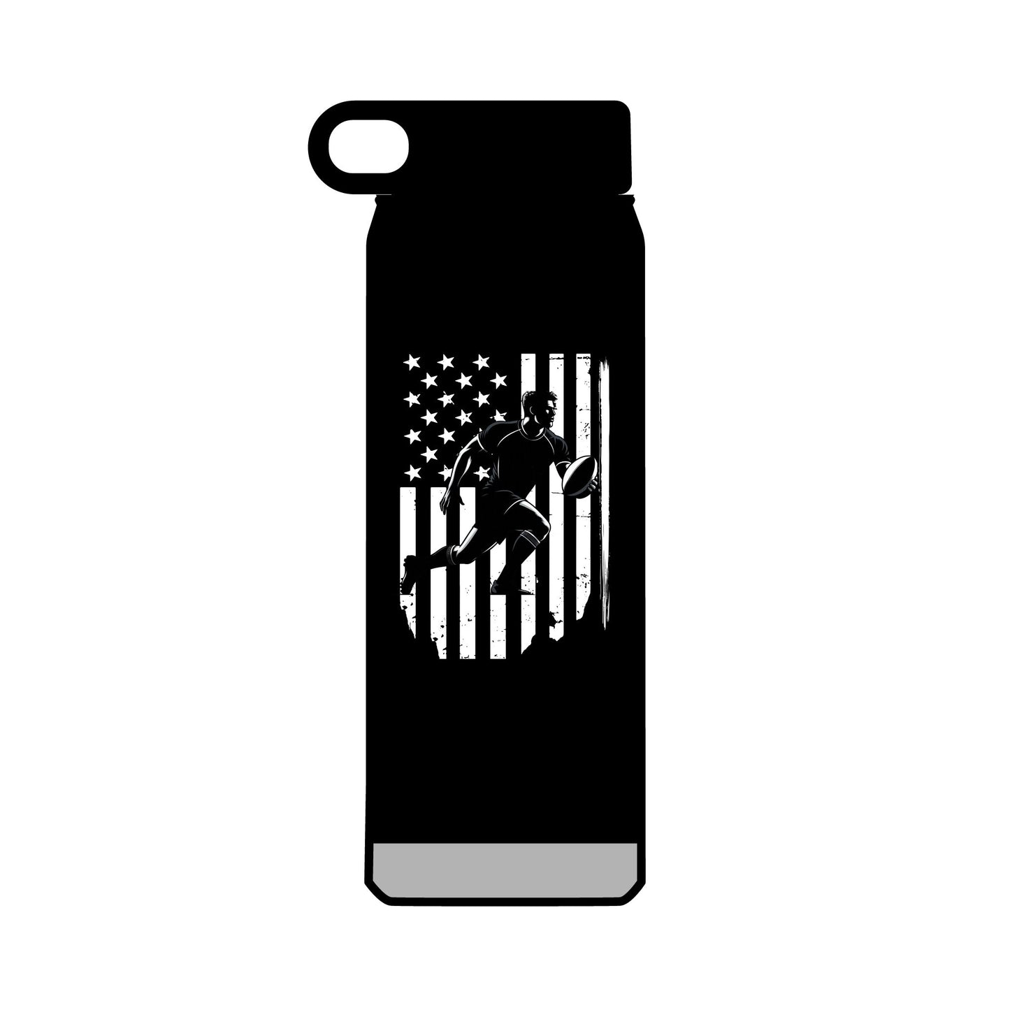 Athletic 32oz Water Bottle with American Flag Design - Perfect for Sports Fans