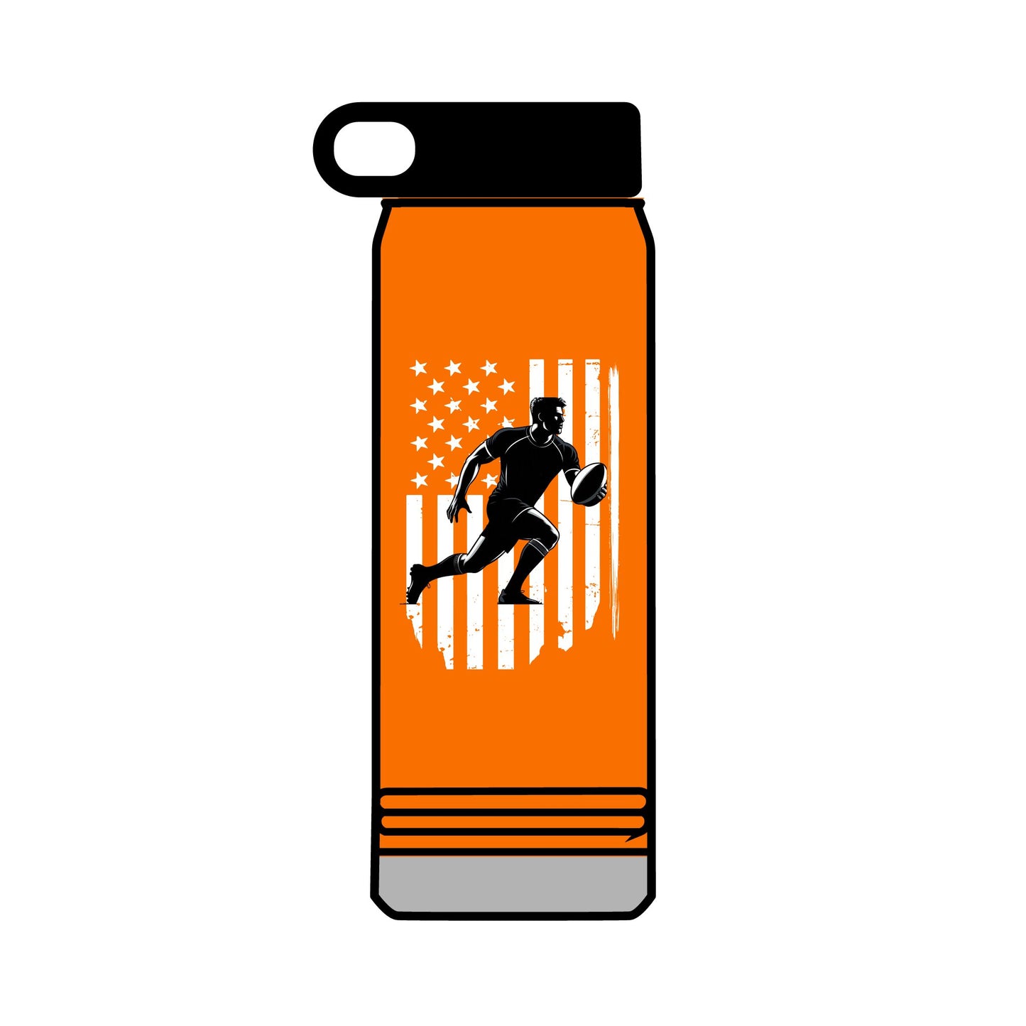 Athletic 32oz Water Bottle with American Flag Design - Perfect for Sports Fans
