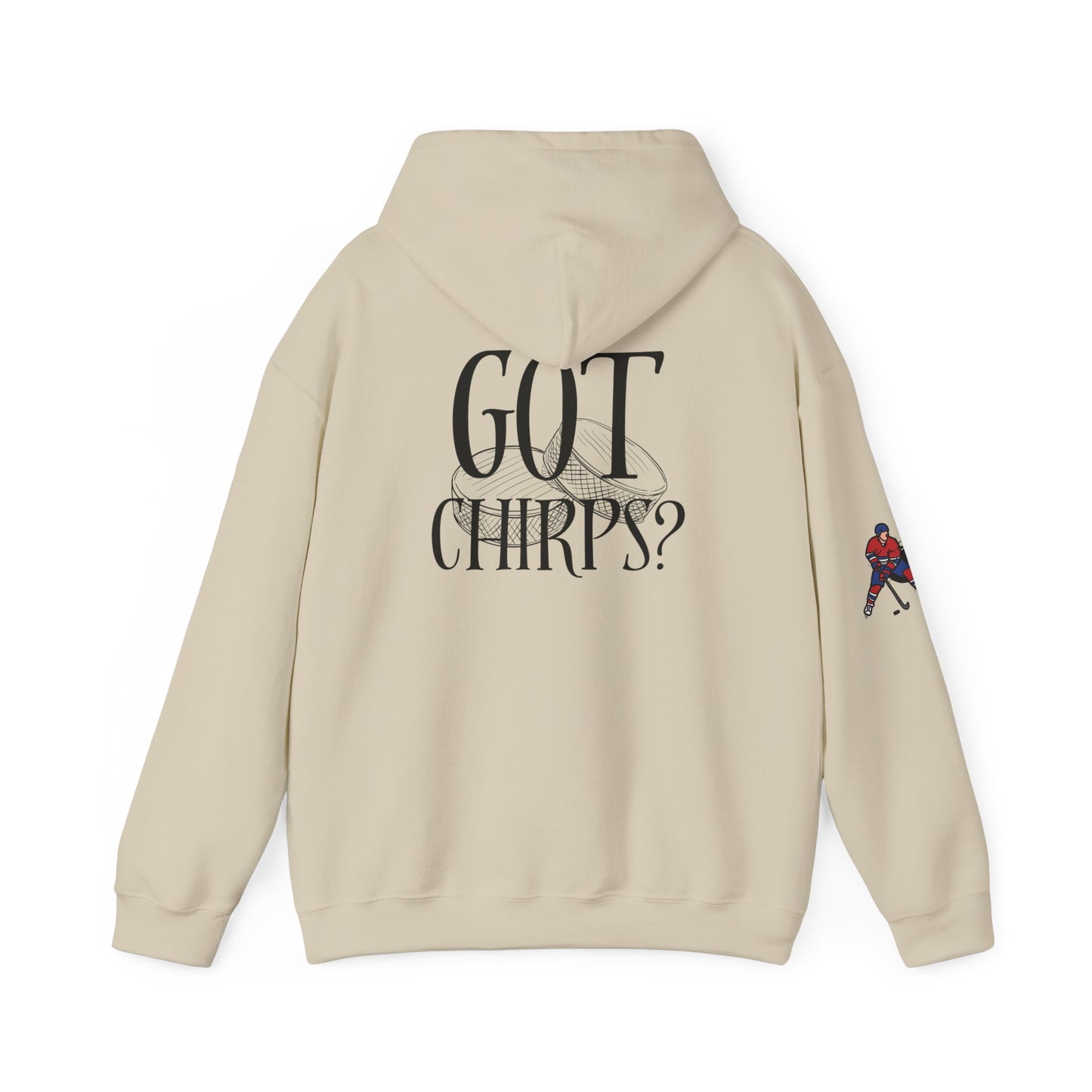 Spokane Chiefs Red Hockey Sweatshirt | Unisex Heavy Blend™ Hooded Sweatshirt for Fans " Got Chirps?"