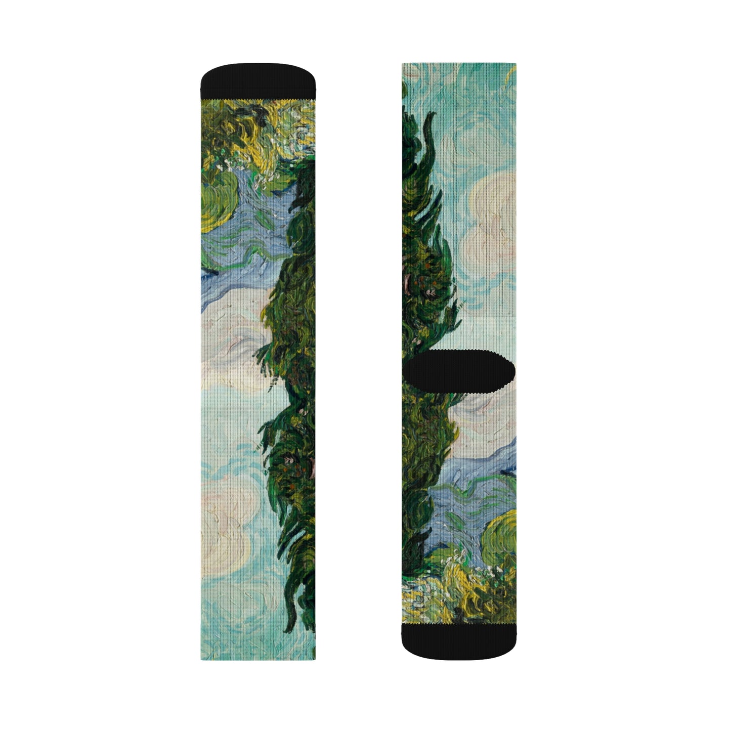 Artistic Sublimation Socks - Van Gogh Inspired Design for Creative Souls