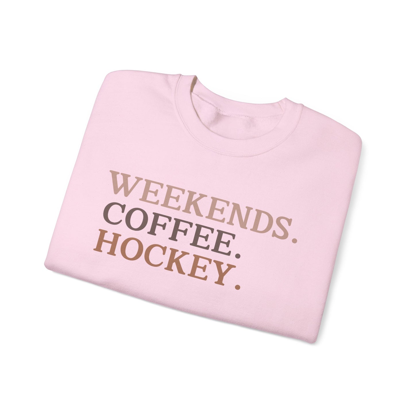 Weekends Coffee Hockey Sweatshirt | Unisex Cozy Crewneck for Relaxed Days