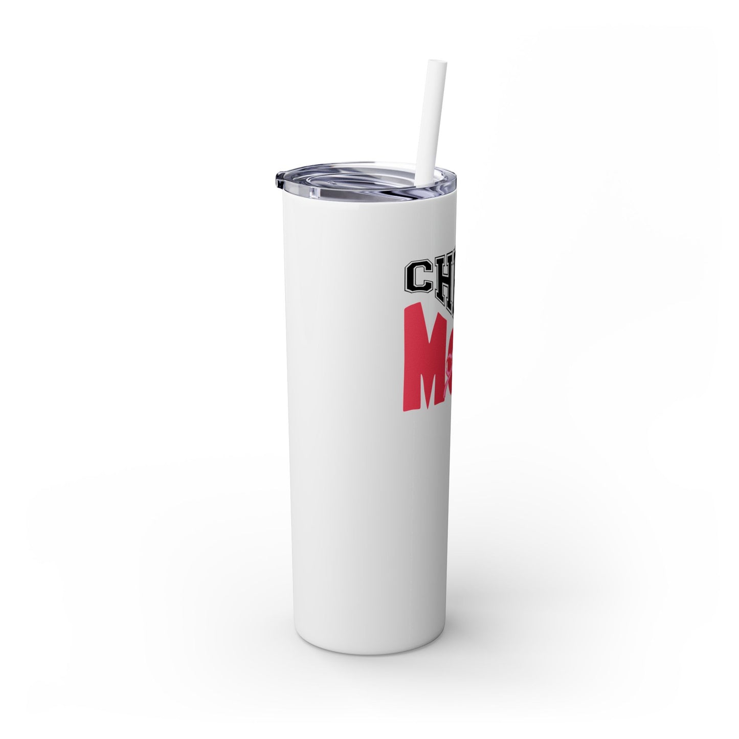 Cheer Mom Skinny Tumbler with Straw - 20oz - Perfect Gift for Cheerleading Enthusiasts