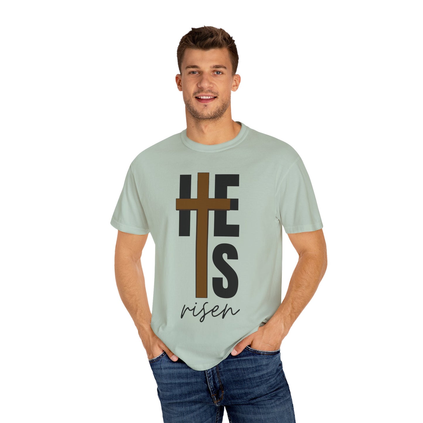 Christ is Risen Unisex Garment-Dyed T-Shirt - Faith-Based Tee