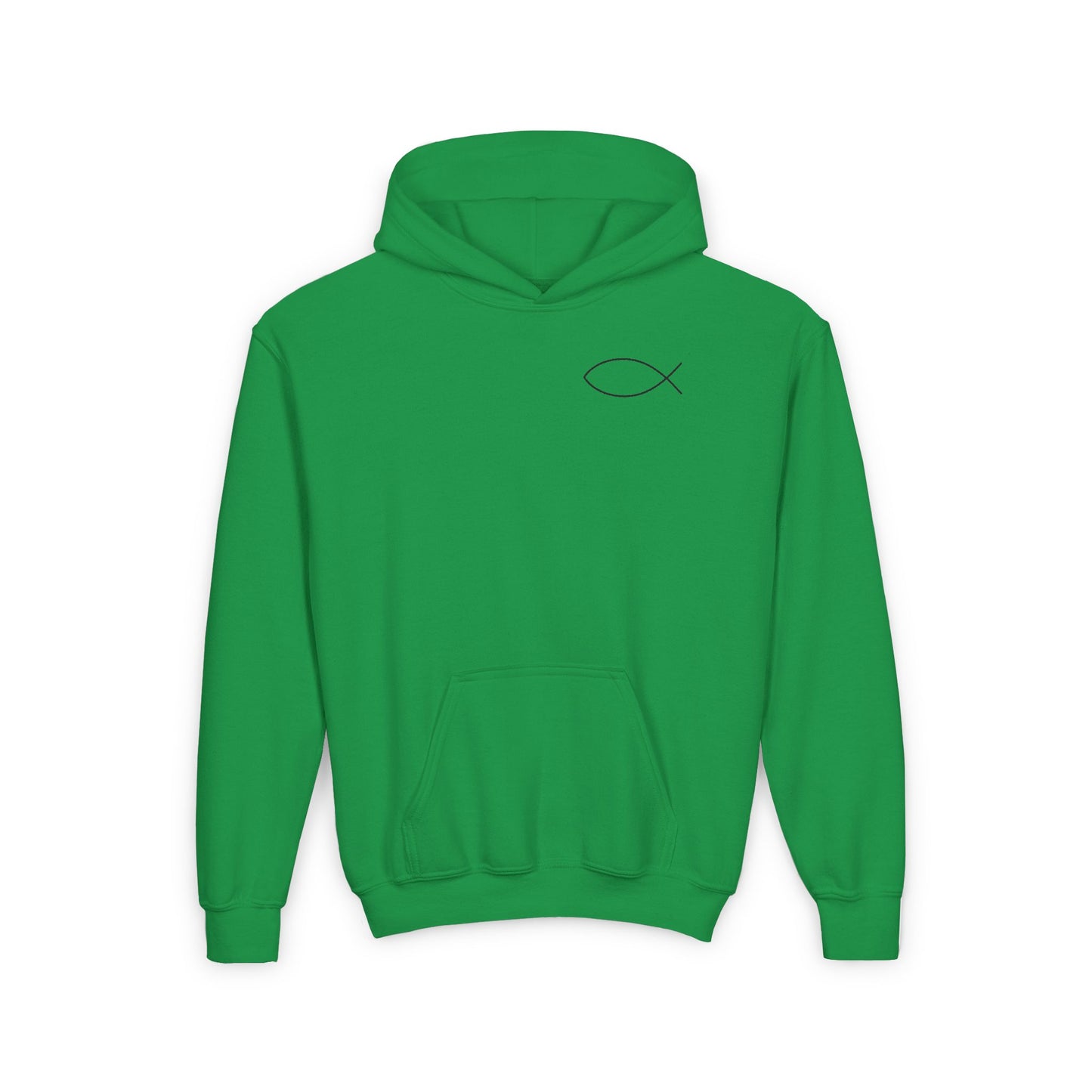 Youth Heavy Blend Hooded Sweatshirt - Faith Symbol Hoodie for Kids