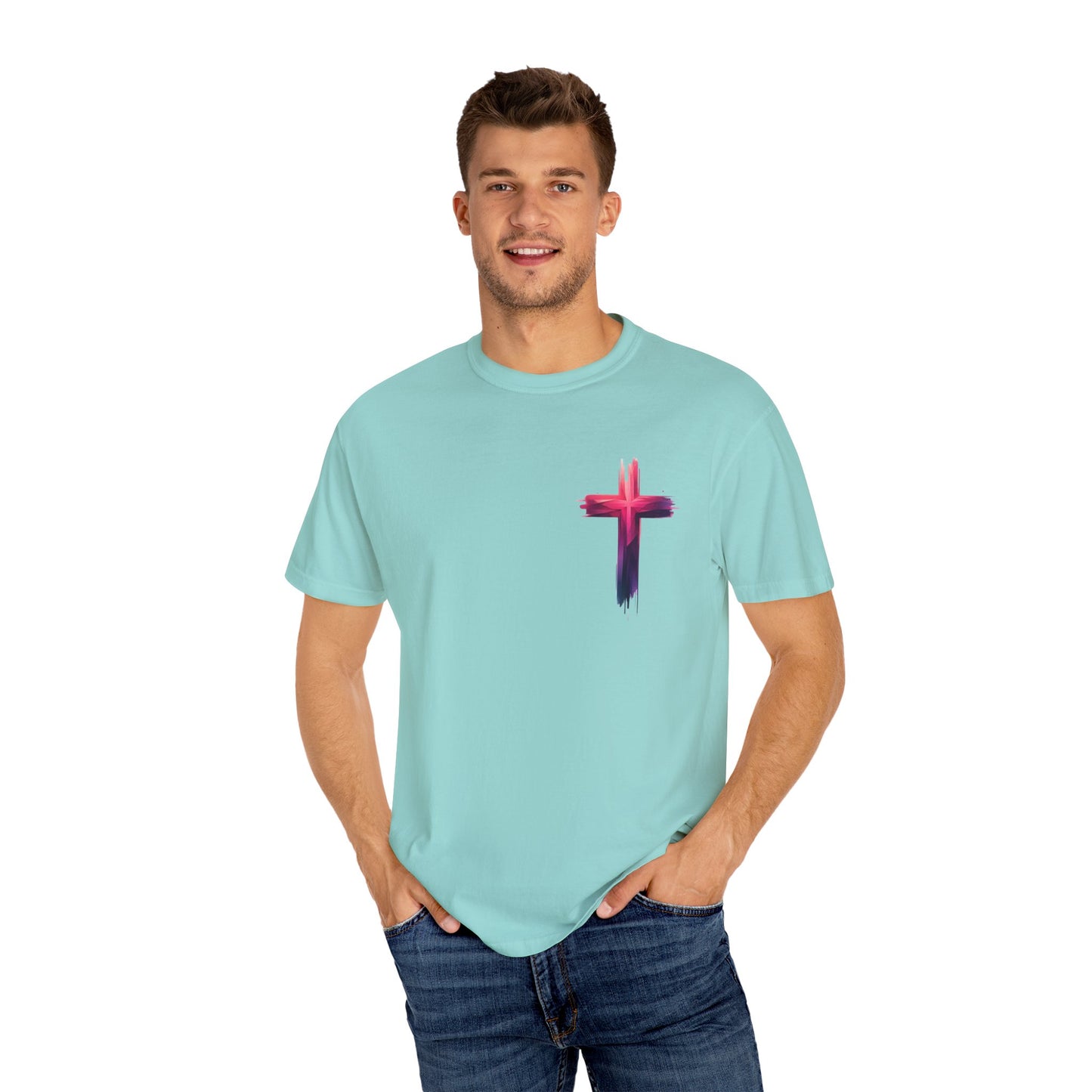 Vibrant Lion & Cross Unisex T-Shirt - Faith-Inspired Tees for Everyday Wear