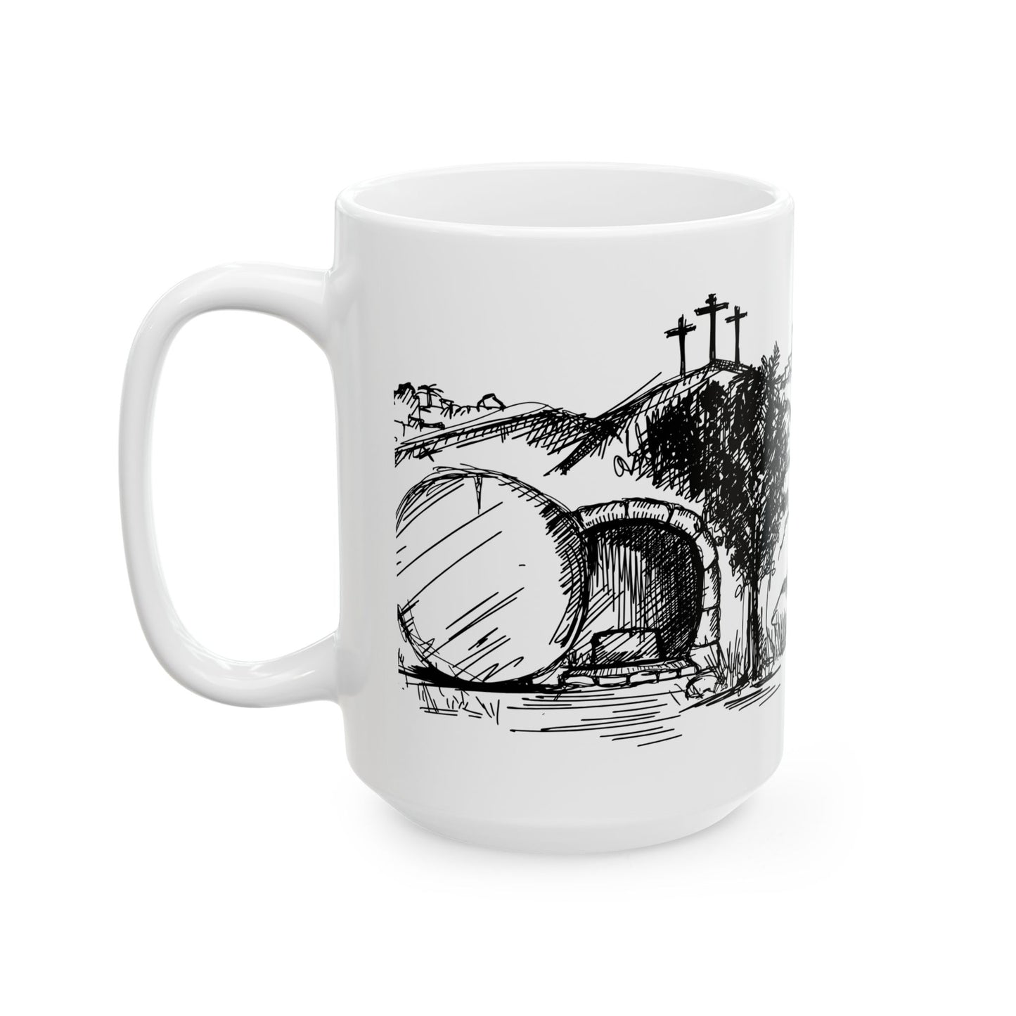 He is Risen - Ceramic Coffee Mug - 11oz & 15oz, Ideal Gift for Art Lovers