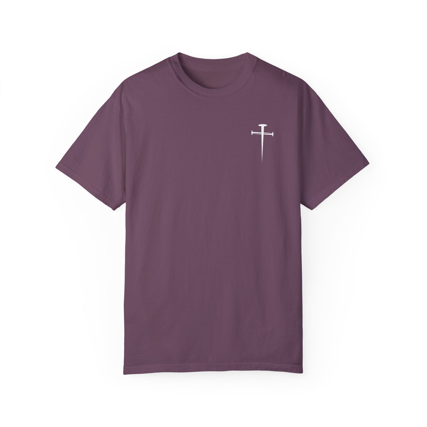 Minimalist Unisex Garment-Dyed T-Shirt with Cross Design