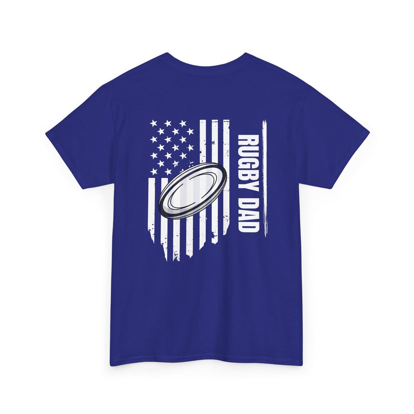 Rugby Dad Heavy Cotton Tee - American Flag Design