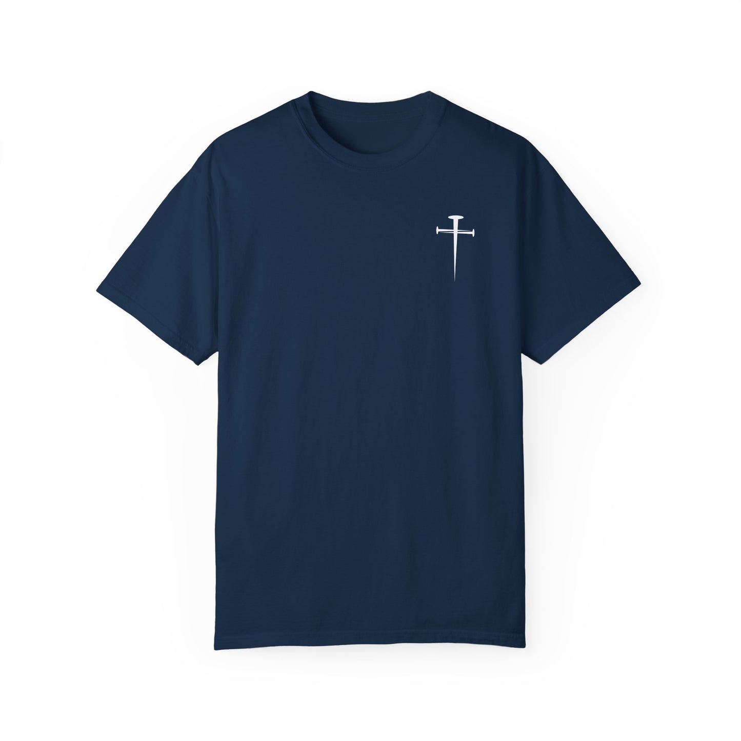 Minimalist Unisex Garment-Dyed T-Shirt with Cross Design