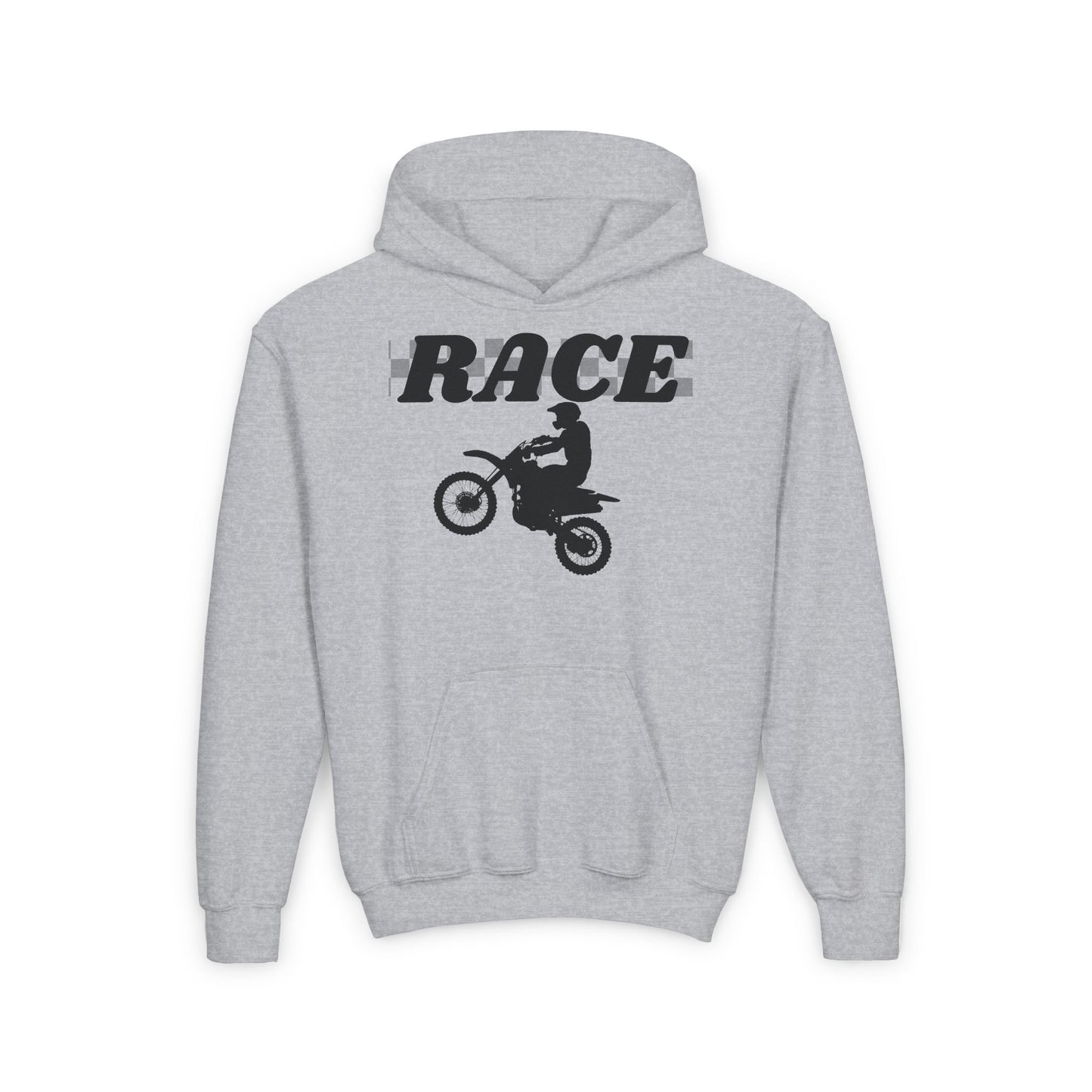 Youth Race Motocross Hoodie - Perfect for Young Riders & Racing Fans