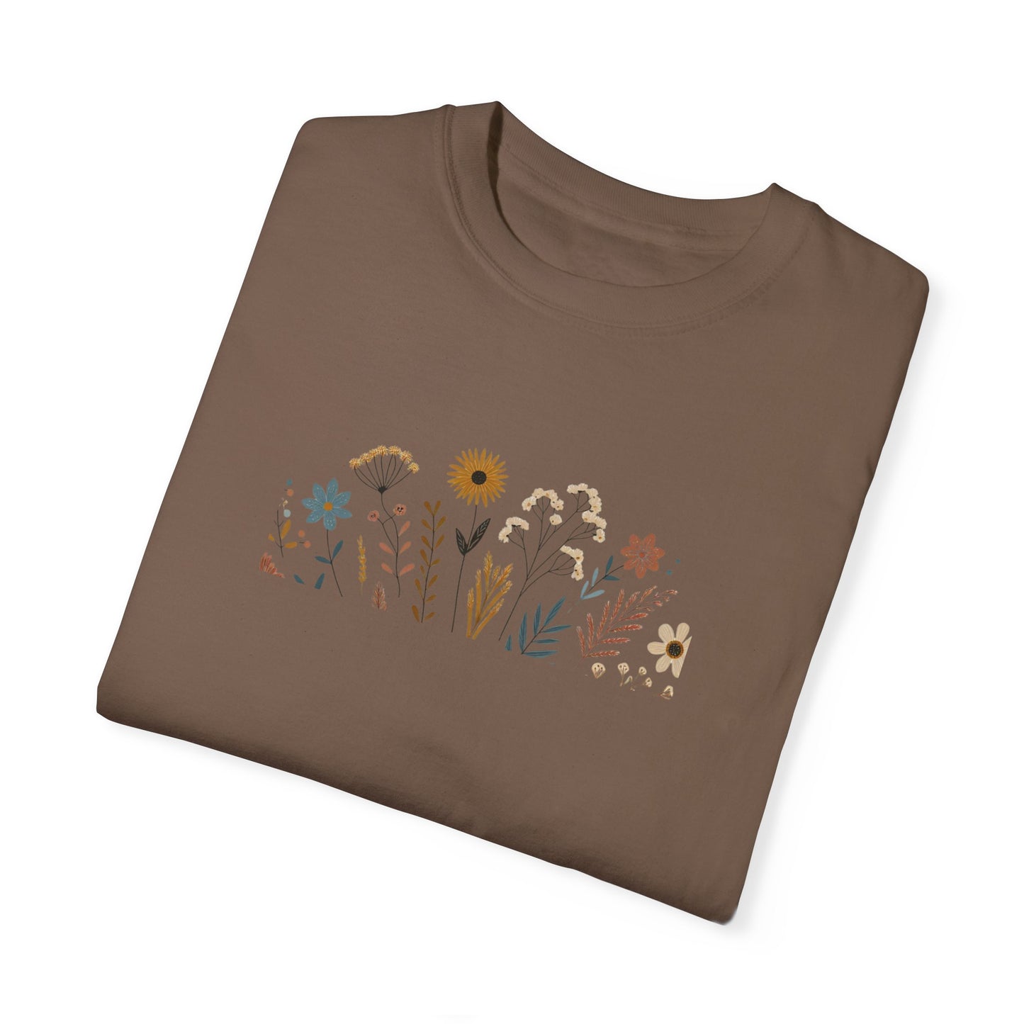 Botanical Floral Unisex T-Shirt - Garment-Dyed Nature-Inspired Tee