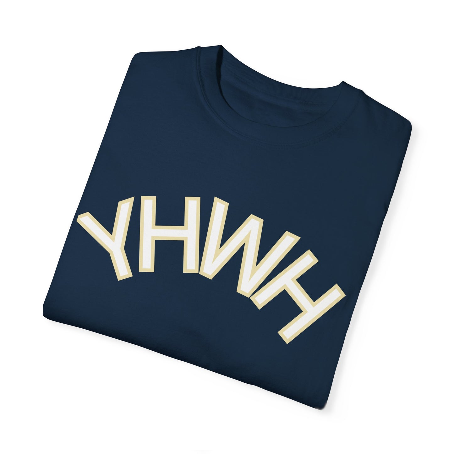 Unisex Garment-Dyed T-Shirt with YHWH Design - Casual Spiritual Fashion