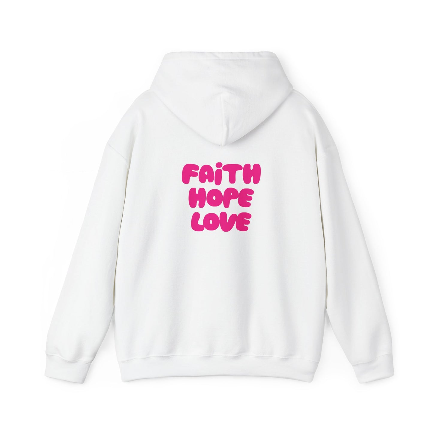 Faith Hope Love Unisex Hooded Sweatshirt - Cozy Inspirational Apparel