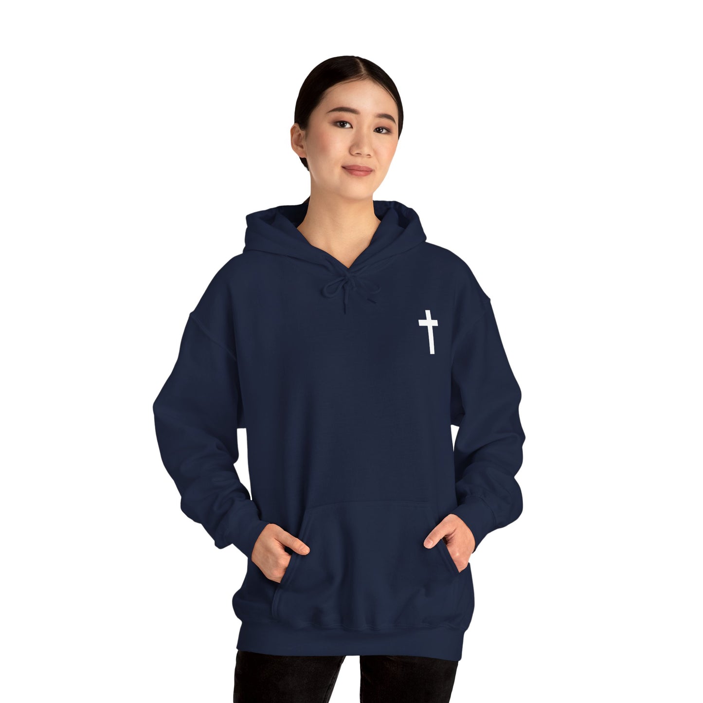 Faith Cross Unisex Heavy Blend™ Hooded Sweatshirt - Comfortable & Stylish for All Occasions