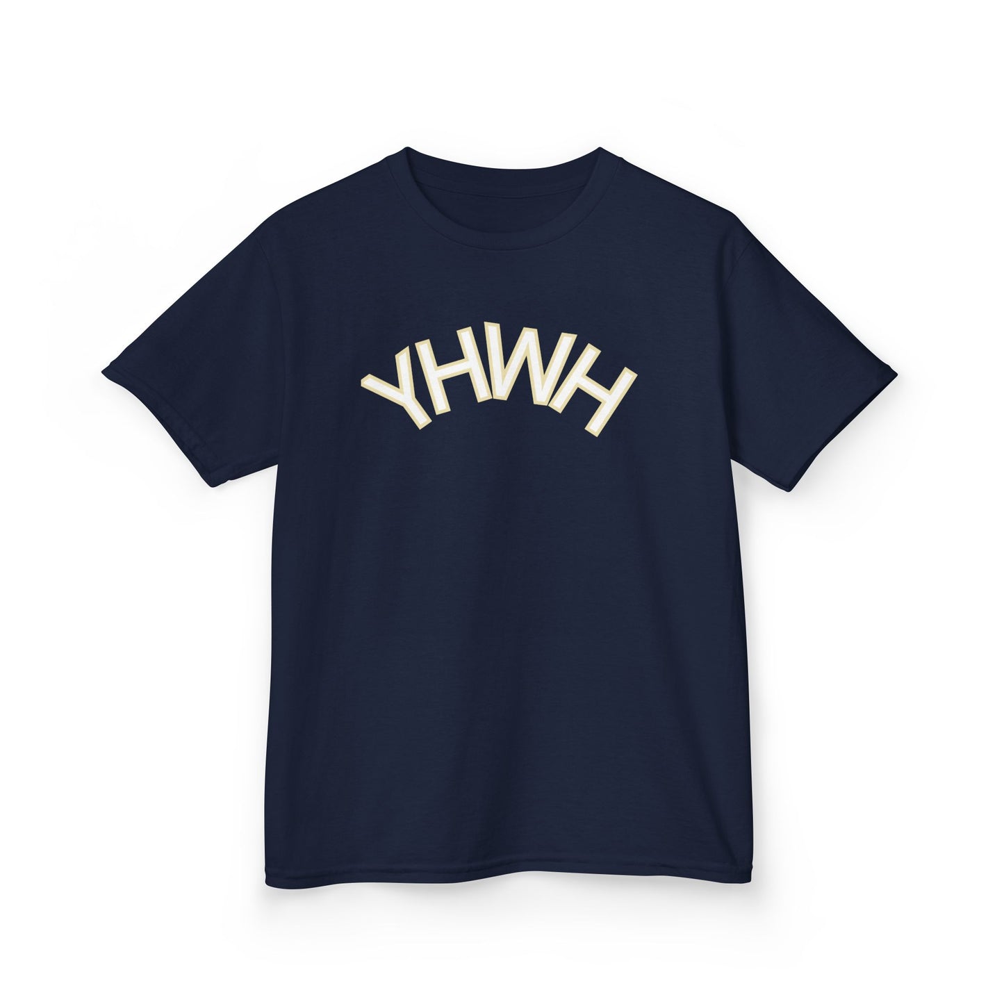 YHWH Kids Heavy Cotton Tee - Faith-Inspired Black T-Shirt for Everyday Wear